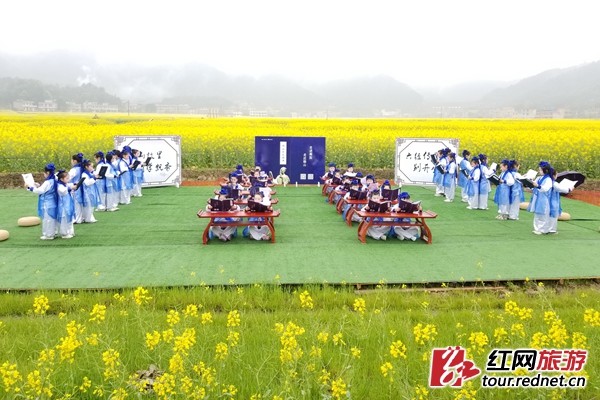 3月17日,2018湖南首届油菜花节在衡阳县库宗桥镇华山村开幕.