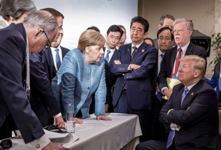 G7峰会互怼照片刷屏 西方媒体批评特朗普蔑视
