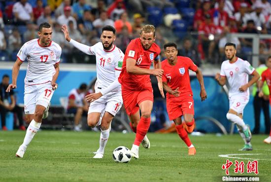 俄罗斯世界杯:英格兰绝杀突尼斯 比利时3:0巴拿