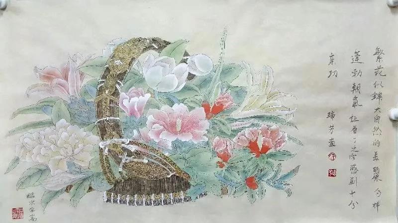 此次展览共展出崔瑞芳工作室画家最近创作的工笔画优秀作品30多幅