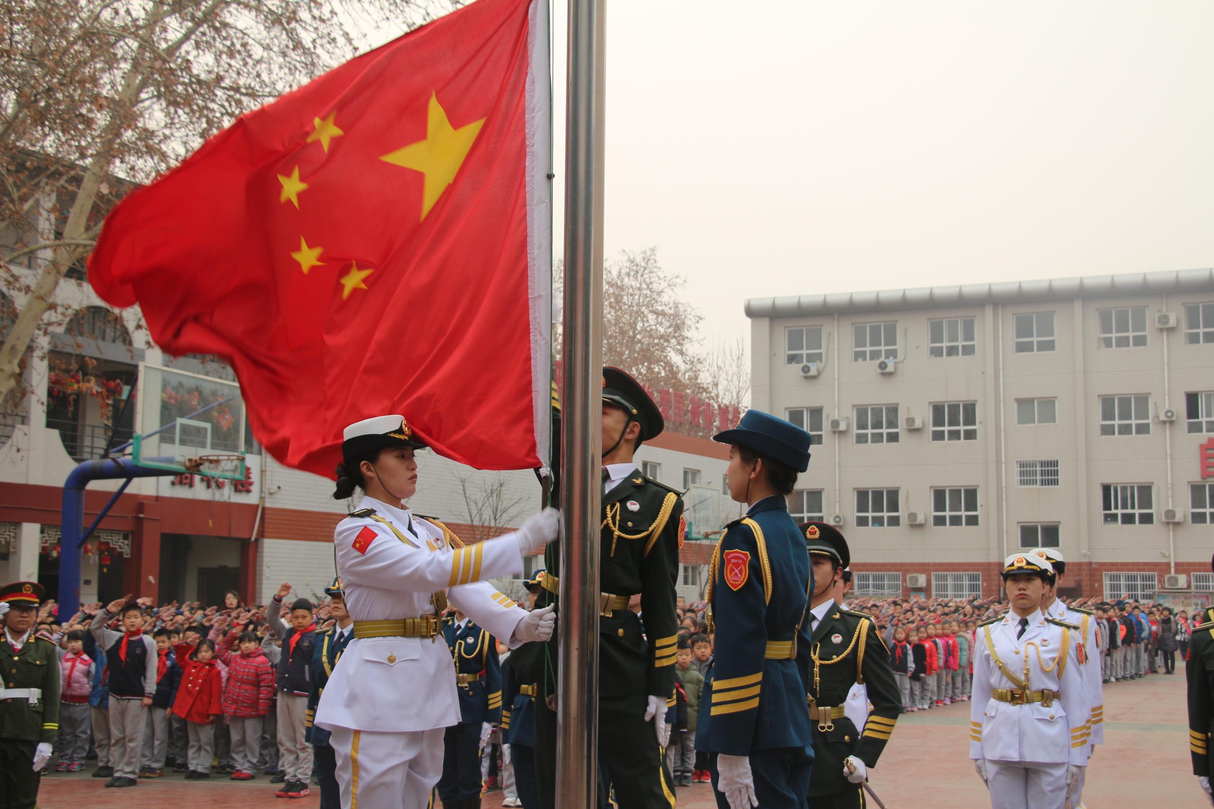 新春奋斗正当时争做追梦好少年合作路小学举行新学期开学典礼