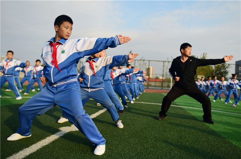 河北沧州:传统武术教育进校园