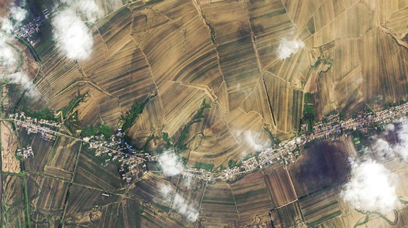 太空視角看吉林省農田美景