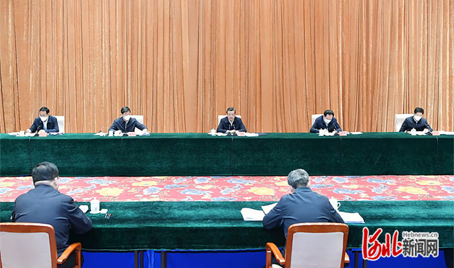 倪岳峰參加指導2022年度張家口市委常委民主生活會