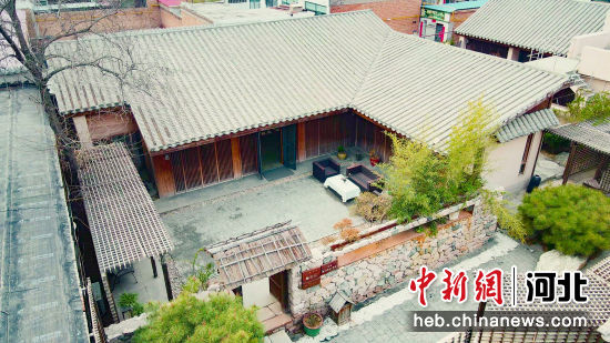 大激店村溪山行旅民宿。(无人机照片) 李明 摄