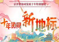 京津冀三地党报联合推出手绘连版长图《十年协同新地标》