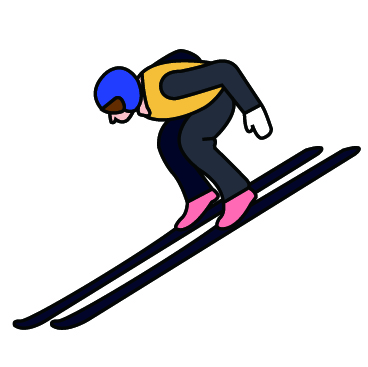 自由式滑雪大跳台画图片