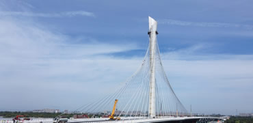 石家庄：滹沱河特大桥亮化工程施工进行时