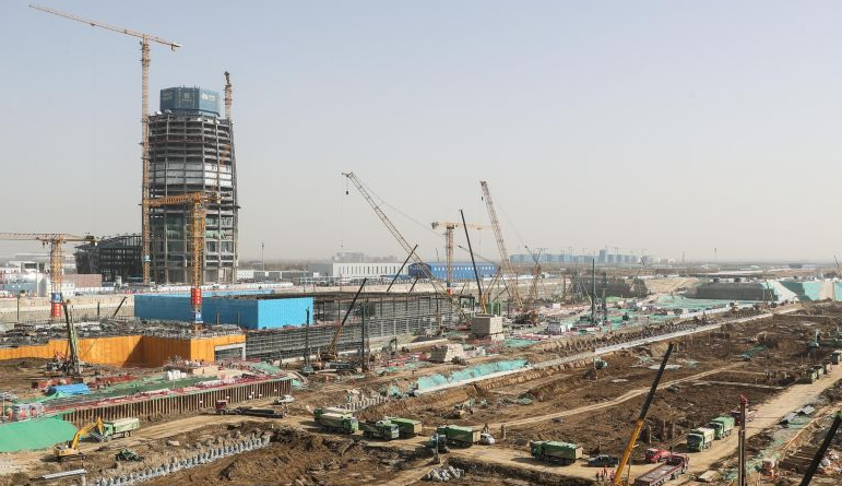 雄安城际站及国贸中心片区开发建设稳步推进