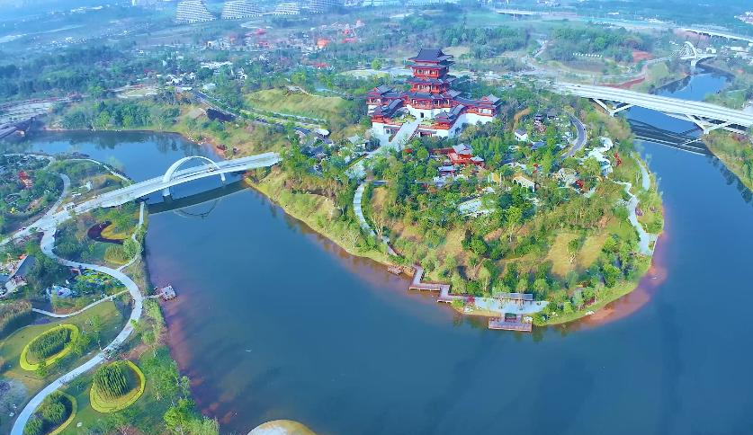  Fly to the main venue of Chengdu International Horticultural Exposition