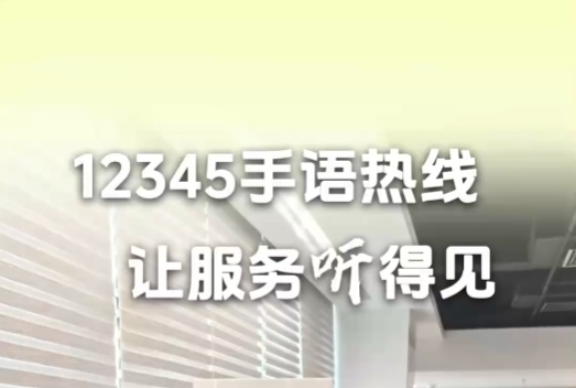 12345手语热线 让服务“听”得见